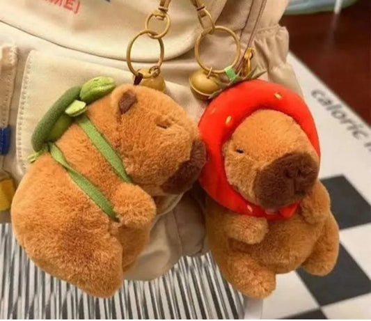 Kapibara Yeşil Sülfat x Kapibara Çilek Kafa Anahtarlık Modelleri 2'li Gönderim