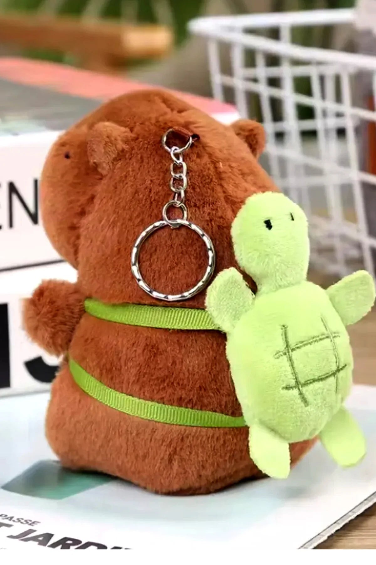 Kapibara Yeşil Sülfat Peluş Anahtarlık