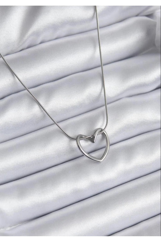 Kalp Kolye Çelik Premium Kalite Kararmaz Kalp Kolye